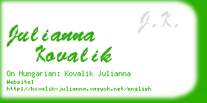 julianna kovalik business card